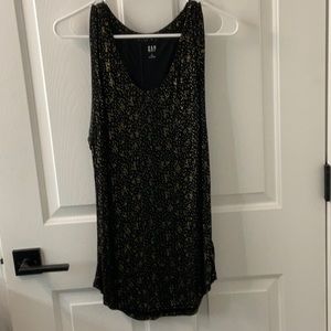 GAP gold and black tank top.